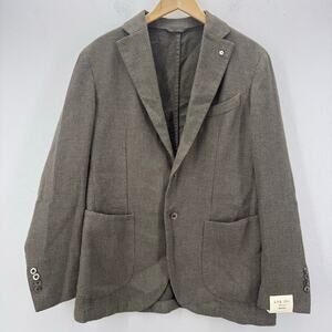 NWT L.B.M. 1911 Wool Blend Two Button Blazer Jacket Mens 50R/M Preppy Old Money